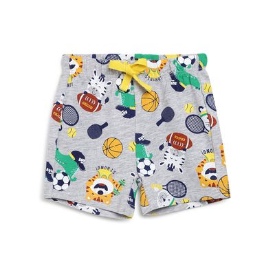 Boys Light Grey Short Knitted Trousers